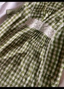 Sale!!Green Gingham Sleeveless Top
