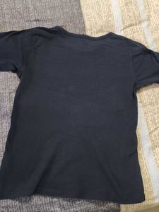 Classic Black 3/4th Sleeves Tee Tshirt Top Women
