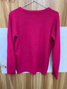 Magenta Knit Pullover Sweater