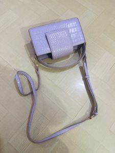Mango Lilac Croc Embossed Crossbody/Mini bag