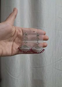 Elegant Silver Tone Drop Earrings