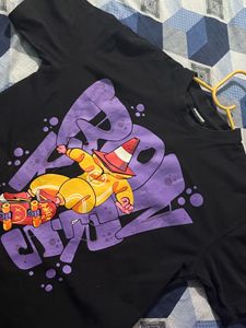 Graphic Print Black T-Shirt