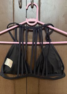 Black Strappy Bikini Top