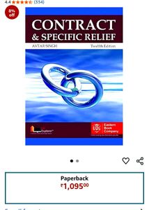 ⚖️ Contract &amp; Specific Relief by Avtar Singh