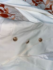 Classic White Double-Breasted Blazer
