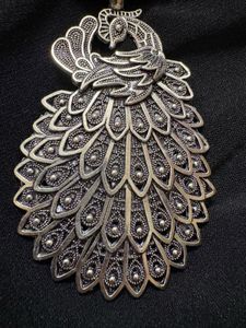 Elegant Peacock Pendant Necklace