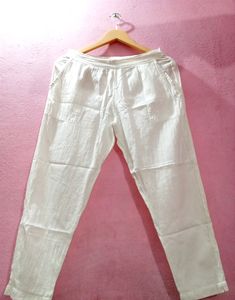 JAIPUR VASTRA White Pant For Women, Size - L