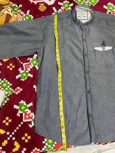 Grey denim shirt