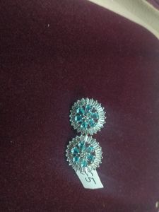 Sky Blue Cubic Zirconia Earrings