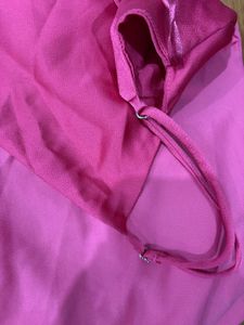Hot Pink Satin Slip Dress