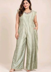 Elegant Light Green Jumpsuit