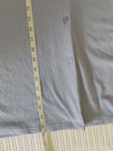Soft Blue Striped Pajama Shirt