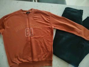 Orange "Portugal 81" Sweatshirt &amp; Black Jeans