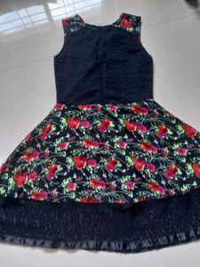 Chic Black Floral Print Dress