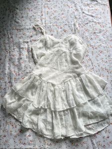 white mini dress