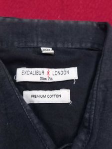 Stylish Black Shirt with front frill pattern