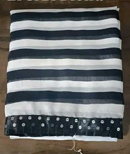 DESIGNER BLACK AND WHITE ZEBRA PRINT SAREE..