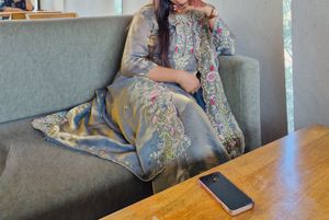 Embroidered Kurta Set with Dupatta