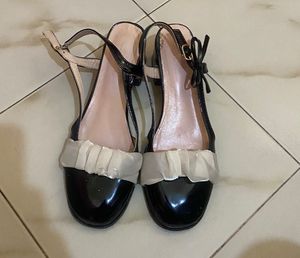 Cute Black Block Heel Shoes