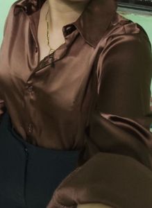 Satin Button-Up Shirt