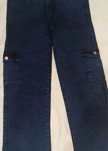 Stylish Blue Cargo Jeans