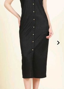Black Button-Down Maxi Dress