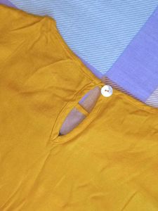 Yellow Sleeveless Striped Top