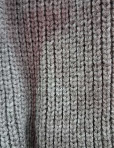 Gray Cold Shoulder Knit Sweater