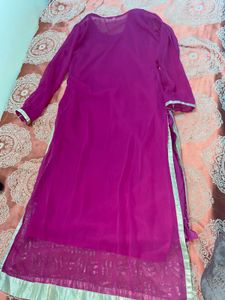 Beautiful Pink Embroidered Kurta