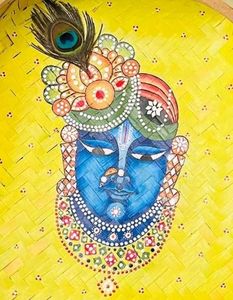 Handmade Shiva Parvati Bamboo Soop Wall Art | Hand