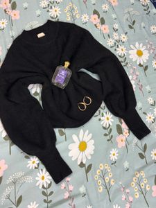 Cozy Black Knit Sweater