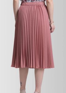 Pink Pleated Skirt