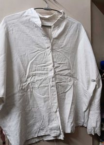 Classic White Linen Blend Shirt