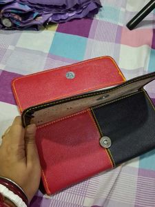 Red &amp; Black Two-Tone Wallet