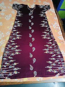 Burgundy Floral Nightgown(New)
