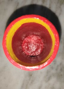 Vibrant Red pen stand/vase