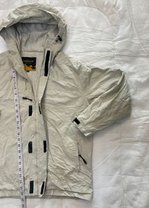 Men's Beige Hooded Jacket