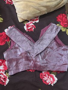 Mauve Embroidered Saree