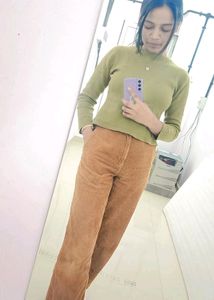 Mint Green Sweatshirt With Wide Leg Ginger