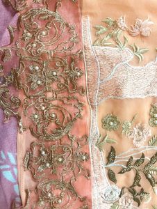 Elegant Peach Embroidered Kurta Set