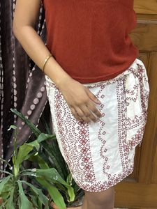 Boho Print Wrap Skirt( fixed price )
