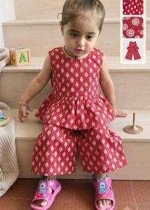 Cute Red Ethnic Outfit for Girls