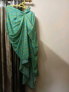 Designer Padded Bustier With Drape Skirt n Jacket