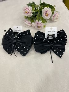 Cute Polka Dot Bow Hair Clips (Set of 2)