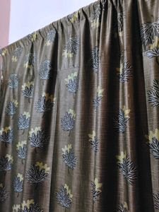 Stylish Leaf Print Curtains