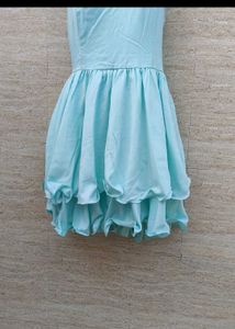 Light Blue Bubble Hem Mini Dress 38/40