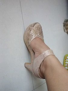 Sparkly Platform Wedge Heels
