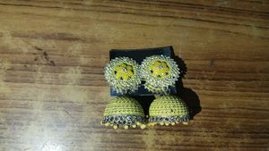 Yellow Jhumka Earrings and others beautiful earing
