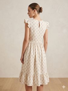 Chic Floral Print Button-Up Midi Dress