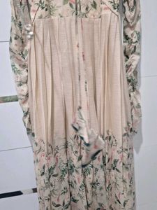 Elegant Floral Anarkali Dress with Dupatta